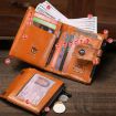 Picture of BULL CAPTAIN 088 RFID Anti-Theft Zipper Buckle Multi-Card Slot Cowhide Vertical Wallet (Coffee)