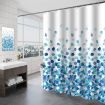Picture of 100x200cm Home Thickened Waterproof Shower Curtain Polyester Fabric Bathroom Curtain (Blue Petal)
