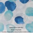 Picture of 220x200cm Home Thickened Waterproof Shower Curtain Polyester Fabric Bathroom Curtain (Blue Petal)