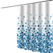Picture of 180x180cm Home Thickened Waterproof Shower Curtain Polyester Fabric Bathroom Curtain (Blue Petal)