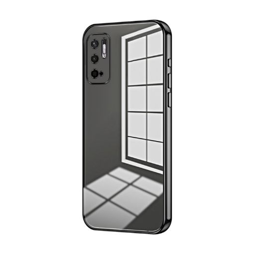 Xiaomi Redmi Note 10 5G/Note 10T 5G Transparent Plating Phone Case - 1