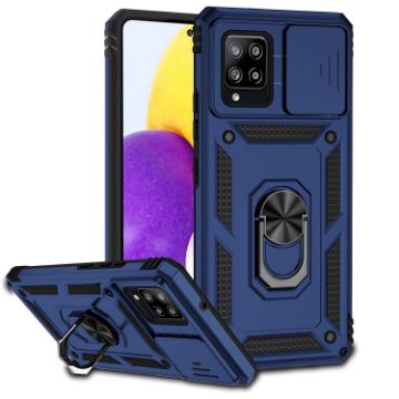 Samsung Galaxy A42 5G Sliding Camshield Holder Phone Case Blue - 1
