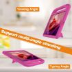 Lenovo Tab P12 12.7 Handle Portable EVA Shockproof Tablet Case - Rose Red - 4