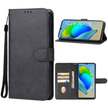 ZTE Blade A72s Leather Phone Case - Black - 1