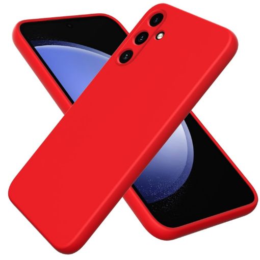 Samsung Galaxy A55 5G Red Liquid Silicone Phone Case - 1