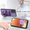 Samsung Galaxy A32 4G Retro Cross Wristband Wallet Leather Back Phone Case - Purple - 5