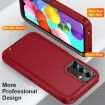 Samsung Galaxy A15 5G Waterproof Rugged Phone Case - Red + Black - 3