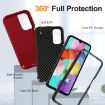 Samsung Galaxy A15 5G Waterproof Rugged Phone Case - Red + Black - 4