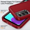 Samsung Galaxy A15 5G Waterproof Rugged Phone Case - Red + Black - 5