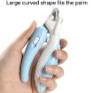 Pet Nail Clipper Dogs And Cats LED Fingernail Trimmers (Light Blue) - 4
