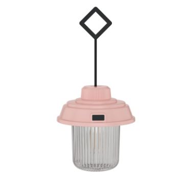 Picture of Outdoor LED Camping Light Canopy Hanging Lamp Portable Camping Tent Lights, Style: Battery Model Pink