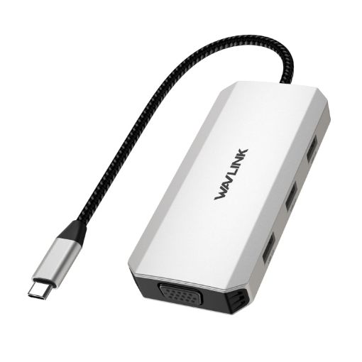 WAVLINK Type-C Docking Station - 2DP + 4K HD + VGA + USB Hub - 1