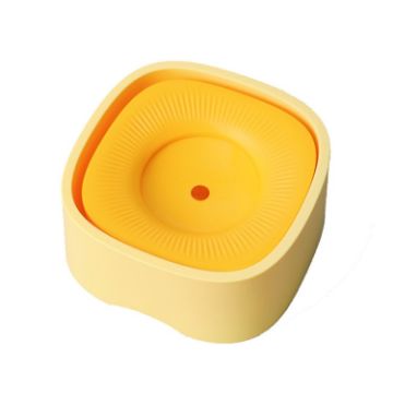 Picture of Pets No Wet Mouth Floating Bowl Cats And Dogs Buoyant Drinking Fountain Bowl (Yellow)