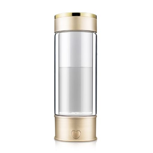 Picture of Portable Health Hydrogen-Rich Water Cup High-Concentration Negative Ion Electrolysis Generator, Capacity: 450ml (Golden)