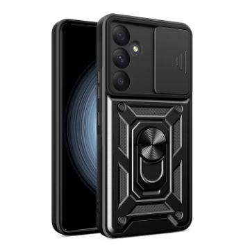 Samsung Galaxy A35 5G Sliding Camera Cover Phone Case (Black) - 1