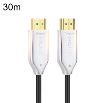Picture of 2.0 Version HDMI Fiber Optical Line 4K Ultra High Clear Line Monitor Connecting Cable, Length: 30m (White)