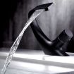 Black Basin Waterfall Faucet - Hot & Cold All-Copper - Bathroom Sanitary Ware - 6