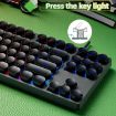 Picture of Dark Alien DK100 87 Keys Hot Plug-In Glowing Game Wired Mechanical Keyboard, Cable Length: 1.3m (White)