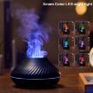 Picture of DQ705 Volcanic Flame Aroma Diffuser Essential Oil Lamp Air Humidifier with Color Night Light (Black)