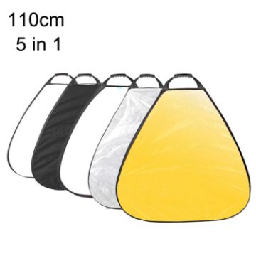 Picture of Selens 5 In 1 (Gold/Silver /White/Black/Soft Light) Folding Reflector Board, Size: 100cm Triangle