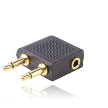 Picture of 3.5mm Airplane Headphone Socket Adapter (Black)