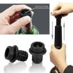 Picture of Red Wine Vacuum Pump Freshener Silicone Wine Stopper Set, Specification:Black Pump Three-piece Box
