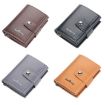 Picture of Baellerry RFID Anti-Theft Automatic Pop-Up Card Wallet Buckle Metal Aluminum Shell Card Holder (Yellow Brown)