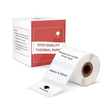 Picture of For Phomemo M110/M200 320pcs/Roll 20x40mm Square Self-Adhesive Thermal Labels On White Background