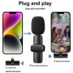 Picture of Bluetooth Mini Microphone Wireless Lavalier Noise Reduction Microphone for iPhone/iPad, with 8 Pin Receiver & Dual Microphones