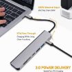 Picture of USB C Hub 7-in-1 USB C Multiport Adapter with HDMI 100W PD and SD/TF Card Reader