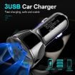 Picture of YSY-395KC QC3.0 3 USB 35W High Power Vehicle Charger/Mobile Phone Tablet Universal Vehicle Charger (Black)