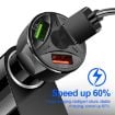 Picture of YSY-395KC QC3.0 3 USB 35W High Power Vehicle Charger/Mobile Phone Tablet Universal Vehicle Charger (Black)