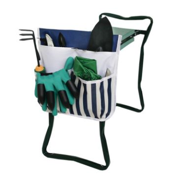 Picture of MTP-635 Gardening Bench Cart Tool Storage Bag (Blue White Stripe)