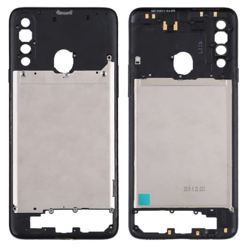 Samsung Galaxy A20s Middle Frame Bezel Plate - Black - 1