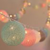 3M 20 LED Cotton Ball Light String Fairy Lights Outdoor Decoration EU Plug - 5