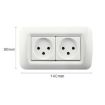 Picture of PC Panel Duplex Israel Three-Hole Wall Power Socket (Y Shape Double Plug)