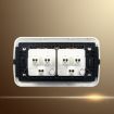 Picture of PC Panel Duplex Israel Three-Hole Wall Power Socket (Y Shape Double Plug)