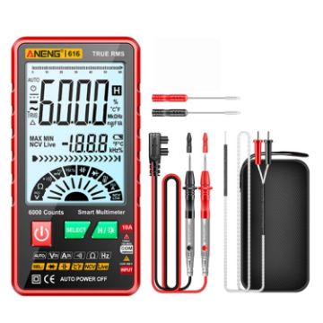 Picture of ANENG 616 Automatic High-precision Digital Display Capacitance Multimeter, Color: Red (Color Box)