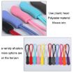 10pcs TPU Plastic Slider Zipper Cord Puller Yellow Pack - 4
