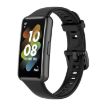 Black Silicone Watch Band for Huawei Band 7 - 1