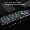 Picture of MSEZ HJK900-7 104-keys Electroplated Transparent Character Punk Keycap Colorful Backlit Wired Mechanical Gaming Keyboard (Black)