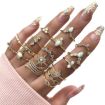 Bohemian Alloy Ring Set with Diamonds - 17pcs (SKU4832) - 1
