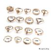 Bohemian Alloy Ring Set with Diamonds - 17pcs (SKU4832) - 2
