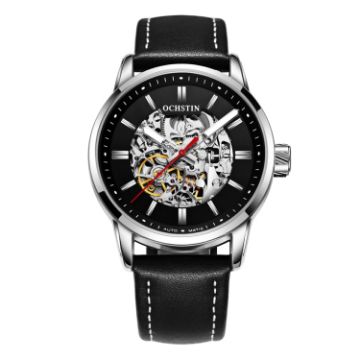 Picture of OCHSTIN 62001B Master Series Hollow Mechanical Men Watch (Silver-Black)