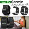 Black Silicone Sport Watch Band for Garmin Vivoactive HR - 5