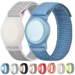 170mm AirTag Tracker Nylon Strap Wristband Case - Capu Blue - 2