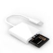 Picture of 8 Pin to SD + TF Card Reader 2 in 1 Adapter For iPhone/iPad, Cable Length: 9.7cm (Double Slots)