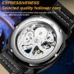 Picture of OLEVS 6651 Men Luminous Waterproof Hollow Mechanical Watch (Black + White)