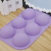 Picture of 2 PCS 6 Even Small Semi-Circular Silicone Cake Mold Jelly Scented Candle Plaster Mold Random