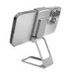Picture of Back Clip Double Ring Magnetic Metal Folding Phone Bracket Desktop Lazy Ring Phone Holder (Silver)